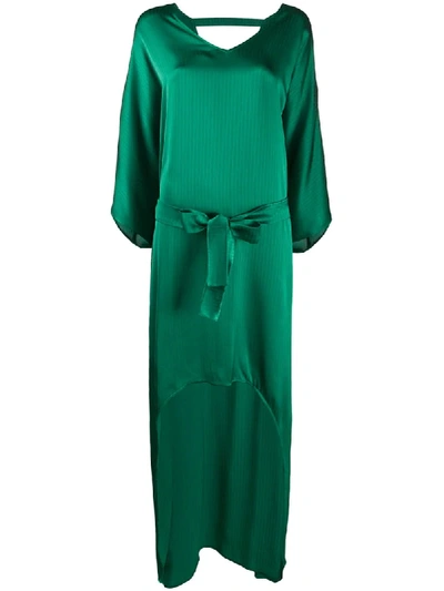 Federica Tosi Draped Back Gown In Green