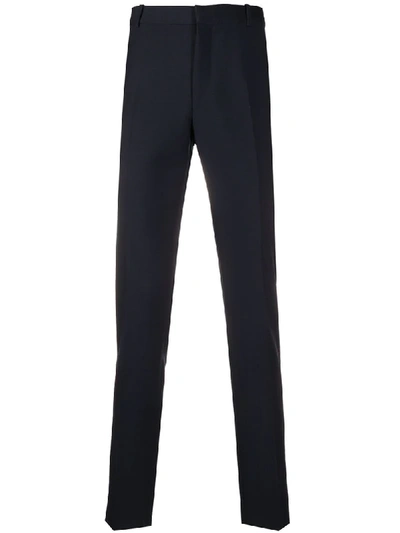 Alexander Mcqueen Slim-fit Trousers In Blue