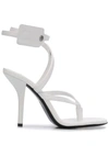 OFF-WHITE ZIP-TIE 110MM SANDALS