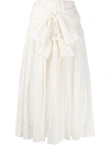 SARA LANZI TIE-FASTENING MAXI SKIRT