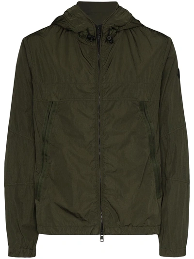 Moncler Grimpeurs Hooded Soft Shell Ski Jacket In Green