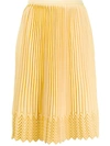Marco De Vincenzo Zig-zag Hem Skirt In Yellow
