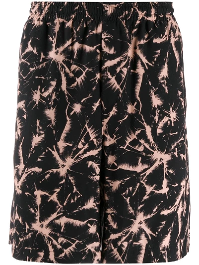 Msgm Pull-on Track Shorts In Brown