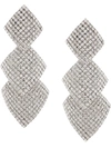 ALESSANDRA RICH CRYSTAL-EMBELLISHED SQUARE-DROP EARRINGS