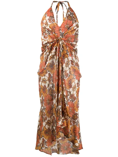 Dodo Bar Or Jennifer Gathered Floral-print Cotton-voile Dress In White