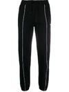 Msgm Piped Track Pants In Black