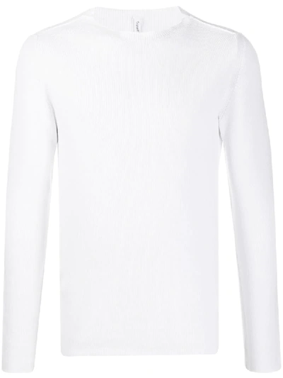 Transit Knitted Long Sleeve Top In White