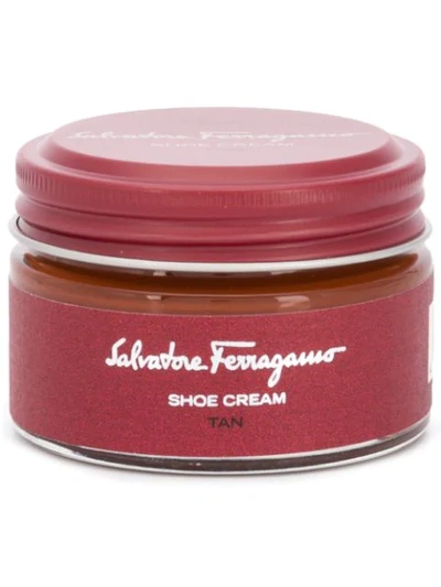 Ferragamo Logo储物罐 In Cream Tan