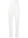 Isabel Marant Tapered Geometric Print Trousers In White