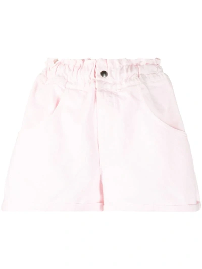 Forte Dei Marmi Couture Paperbag Flared Shorts In Pink