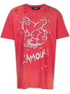 DOMREBEL AMOUR DISTRESSED T-SHIRT