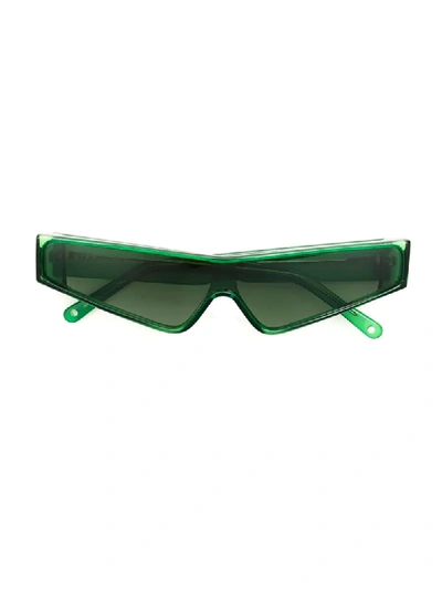 À La Garçonne I Geometric Sunglasses In Green