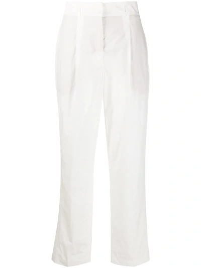 Dorothee Schumacher Cropped Straight-leg Trousers In White