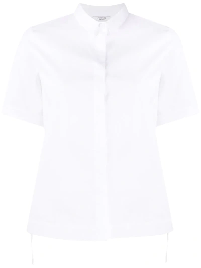 Peserico Side Cut Short Sleeve Shirt In White