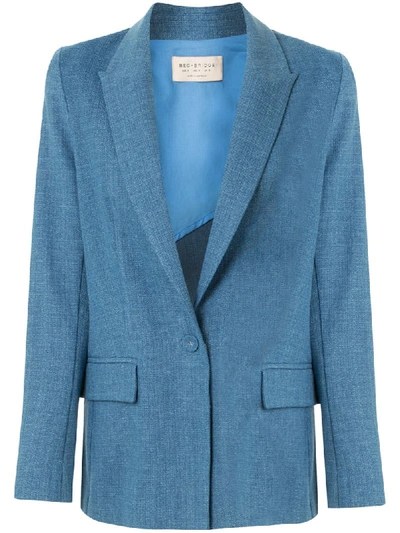 Bec & Bridge Sebastian Single-breasted Blazer In Blue