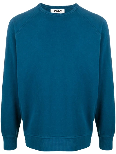 Ymc You Must Create Crew Neck Sweatshirt In Blue