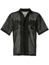 Coohem Aloha Eyelet Knit Shirt In Black