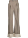 CHLOÉ PRINTED HEM TAILORED TROUSERS