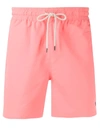 Polo Ralph Lauren Embroidered Logo Swim Shorts In Pink