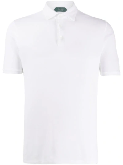 Zanone Short Sleeve Polo Shirt In White