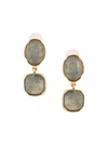 Goossens Gold-plated Cabochon Earrings In Gold