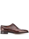 JOHN LOBB LACE UP PERFORATED-DETAIL OXFORD SHOES