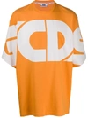 Gcds Graphic Logo Oversized T-shirt In Orange