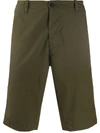 Transit Mid-rise Deck Shorts In Green