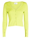 3.1 Phillip Lim Picot Stitch Cotton-wool Cardigan In Green-lt