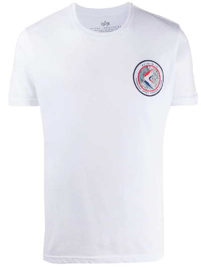 Alpha Industries Apollo 15 Embroidered T-shirt In White