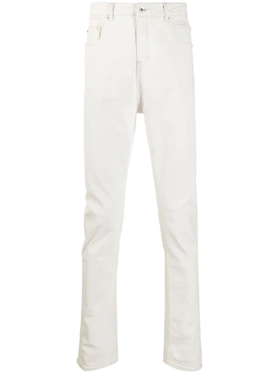 Rick Owens Drkshdw White Detroit Cut Jeans In 01 White Wa