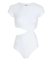 Alix Nyc Verona Cut-out Bodysuit In White