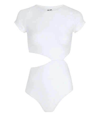 Alix Nyc Verona Cut-out Bodysuit In White