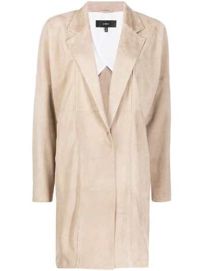 Arma Single Breasted Coat In Neutrals