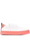 CHLOÉ LAUREN LOW-TOP LEATHER SNEAKER