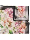 DOLCE & GABBANA FLORAL ROSE PRINT SCARF