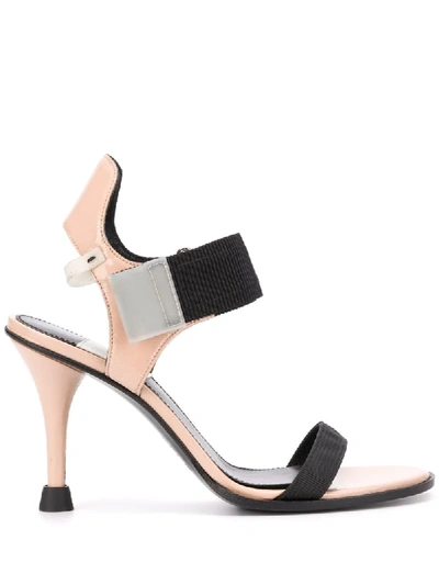 Premiata Heeled Touch-strap Sandals In Neutrals