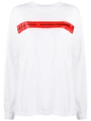 Kwaidan Editions Striped Logo Sweatshirt In White