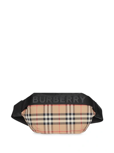 Burberry Vintage Check Sonny Bum Bag In Neutrals
