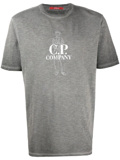 C.p. Company Short Sleeve Man Print T-shirt In Black