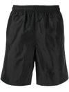 STUSSY LOGO STRIPE PRINT ELASTICATED WAIST SHORTS