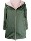 Herno Reversible Hooded Parka In Green