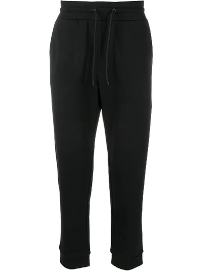 Emporio Armani Slim-fit Track Trousers In Black