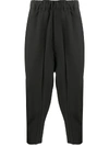 ISSEY MIYAKE DROP-CROTCH CROPPED TROUSERS