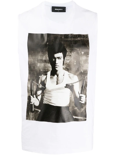Dsquared2 Bruce Lee 坦克背心 In White