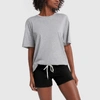Monrow Supersoft Vintage Shorts - Black In Black