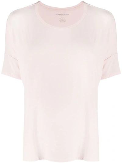 Majestic Plain Round-neck T-shirt In Pink