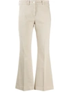 Incotex Cropped Pleated Trousers In Neutrals