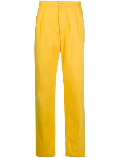 Pt01 High Rise Track Trousers In Yellow