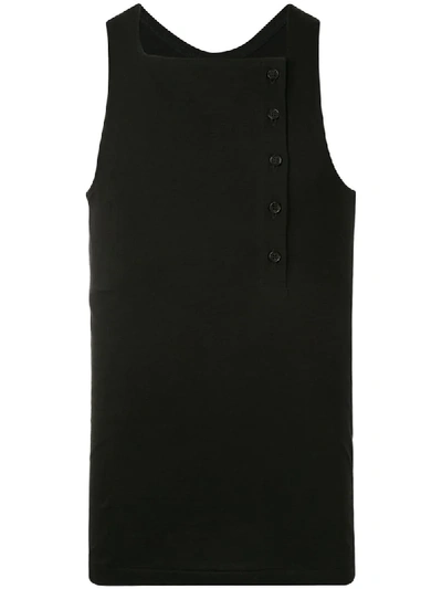 Yohji Yamamoto Front Button Waistcoat In Black